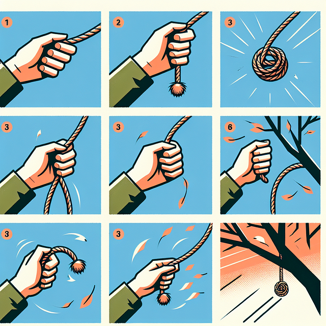 throwing rope over tree branch