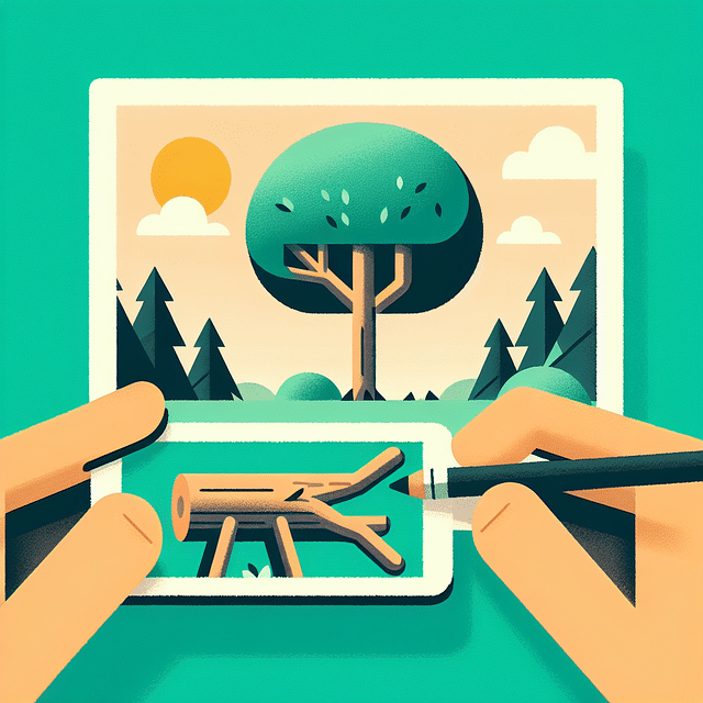 tree with sturdy branch in forest