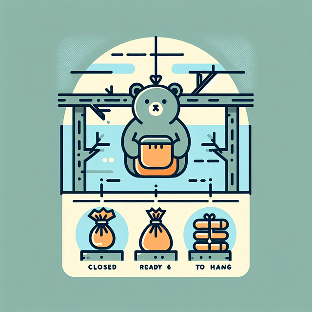 sealed bear bag ready to hang