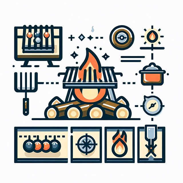 campfire with grill grate setup