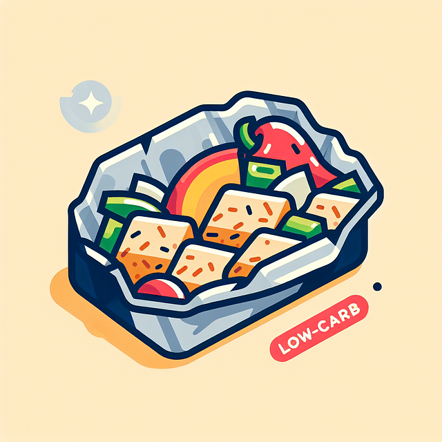 opened foil packet revealing cooked low-carb fajitas