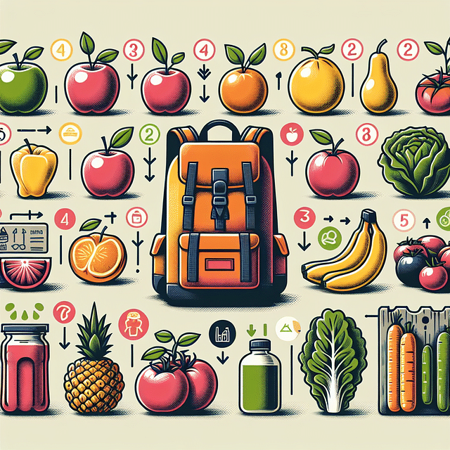 selecting ripe fruits and vegetables for backpacking