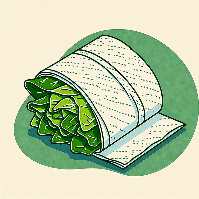 leafy greens wrapped in damp paper towels