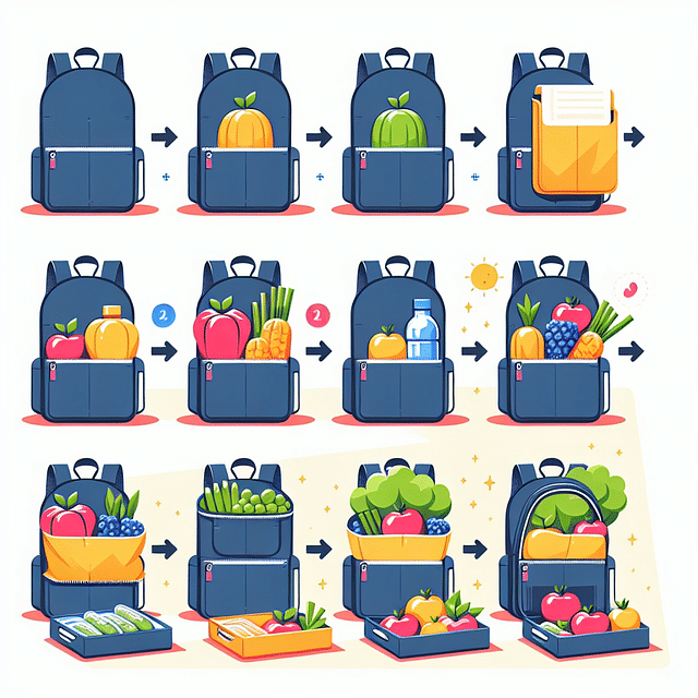 protective packing for produce in a backpack