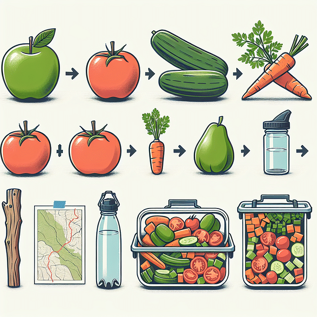 pre-cut fruits and vegetables for hiking