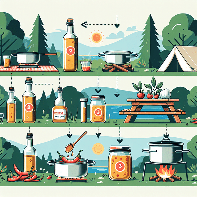 camping ingredients for chili-infused oil