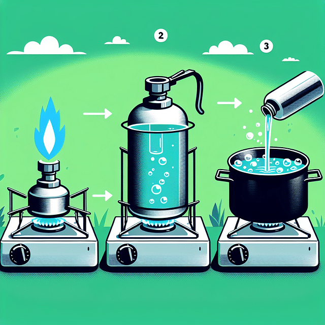 heating oil on a camp stove