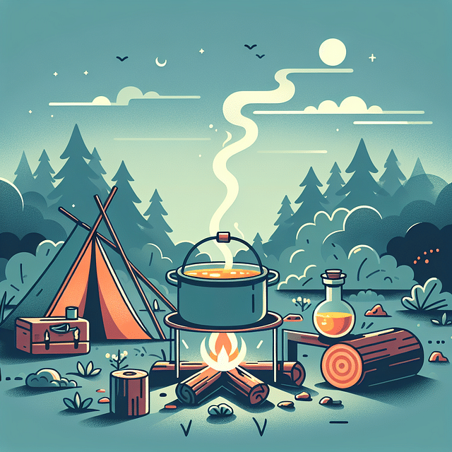 cooling down infused oil at campsite