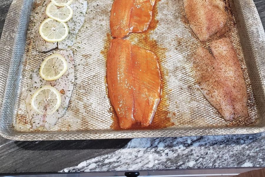 thyme seasoned fish camping