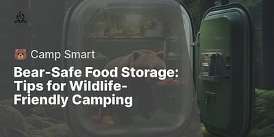 Bear-Safe Food Storage: Tips for Wildlife-Friendly Camping - 🐻 Camp Smart