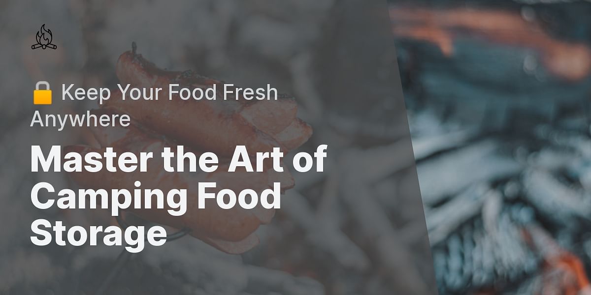 What is the best way to store food while camping?