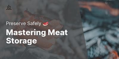 Mastering Meat Storage - Preserve Safely 🥩