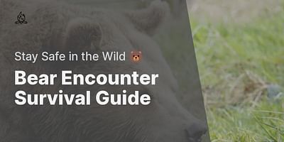 Bear Encounter Survival Guide - Stay Safe in the Wild 🐻