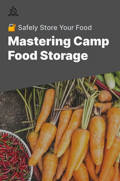 Mastering Camp Food Storage - 🔐 Safely Store Your Food